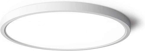 LED Flush Mount Ceiling Light Fixture, 5000K Daylight White, 12 Inch 24W, Flat Modern Round Lighting Fixture, 240W Equivalent White Ceiling Lamp for Kitchens, Stairwells, Bedrooms Easy Install