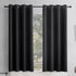 TOAVA DECO Black Curtains for Bedroom 2 Panels Grommet Top Blackout Thermal Insulated Room Darkening Curtains Panels for Bathroom 52 Inch Width x 45 Inch Length