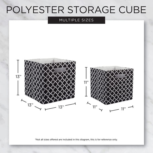 DII Non Woven Polyester Storage Bin, Chevron, Gray, Small Set of 4