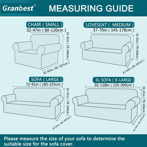 Granbest Thick Sofa Covers for 3 Cushion Couch Stylish Pattern Couch Covers for Sofa Stretch Jacquard Sofa Slipcover for Living Room Dog Pet Furniture Protector (Large, Chocolate)