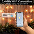 Bomcosy Patio Lights - Outdoor String Lights 30FT Smart Globe String Lights with Waterproof Shatterproof 15+1(Spare) G40 Led Bulbs, 2.4GHz Wi-Fi & Alexa Control Hanging Lights for Garden, Backyard