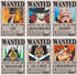 One Piece Wanted Posters, New Edition, 28.5cm—19.5cm, Luffy 1.5 Billion, Pack of 24