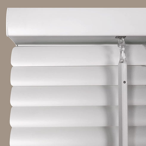 Calyx Interiors 1 Cordless Vinyl Mini Blinds, White, 22.5" W x 48" H (04MV2224480)