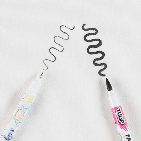 Tulip Dual Tip Fabric Markers 14 Pack - Fine Tip & Brush Tip