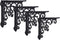 4 Pack Heavy Duty and Thick Cast Iron Victorian Shelf Bracket, Antique Black, Small 5x1x 5 inches, L-Shaped Shelf Bracket, DIY Projects, Hardware Included, JS-90-061 by North American Country Home