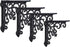 4 Pack Heavy Duty and Thick Cast Iron Victorian Shelf Bracket, Antique Black, Small 5x1x 5 inches, L-Shaped Shelf Bracket, DIY Projects, Hardware Included, JS-90-061 by North American Country Home
