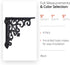 4 Pack Heavy Duty and Thick Cast Iron Victorian Shelf Bracket, Antique Black, Small 5x1x 5 inches, L-Shaped Shelf Bracket, DIY Projects, Hardware Included, JS-90-061 by North American Country Home