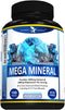 Potent Garden Mega Mineral Supplement Complete Mineral Complex with Calcium Magnesium Zinc Potassium Boron Selenium Chromium & 72 Trace Minerals Iron Free Calcium Supplement -100 Pills
