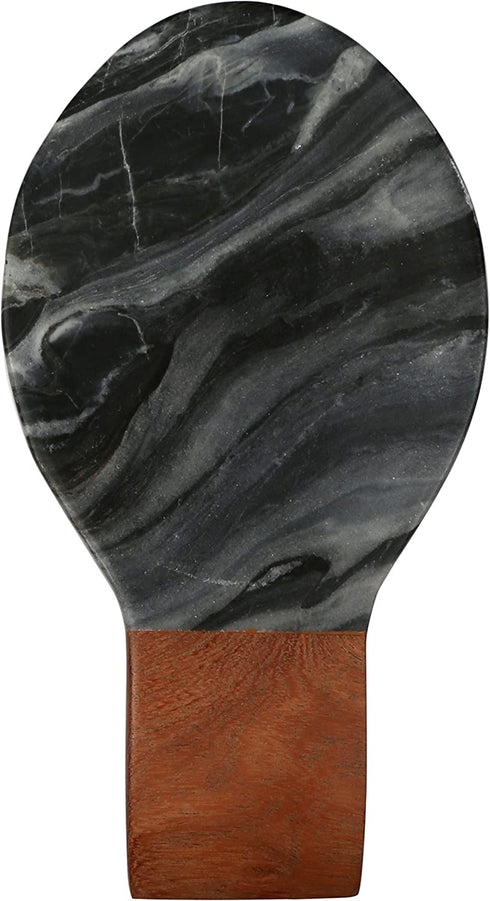 Thirstystone Spoon Rest, Gray Marble Acacia Wood