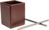 Dacasso Dark Brown Bonded Leather Pencil Cup