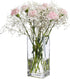 Diamond Star Tall Square Vase Home Decorative Flower Glass Vase Wedding Party Table Centerpieces(4"—4"—10")