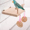 Bird Perches Cage Toys, Bird Wooden Play Gyms Stands with Acrylic Wood Swing, Rattan Ball, Ferris Wheel, Bird Perch Chewing Toys for Green Cheeks, Baby Lovebird, Chinchilla, Hamster
