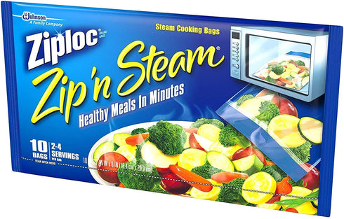 Ziploc Zip'N Steam Medium Cooking Bags, 10 CT (Pack - 3)