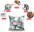 Throw Pillow Covers 18x18 Set of 4, Decorative Pillows for Couch Bed, Sofa Pillows Decorations for Living Room, Pink Paris Outdoor Pillows Couch Cushion Covers for Home Bedroom