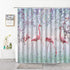 Xnichohe Pink Flamingo Shower Curtain Tropical Jungle Animal Purple Flower Vine Leaves Fairytale Magic Fog Forest Polyester Cloth Fabric Bathroom Curtains Decor Set with Hooks,70 x70 Inches