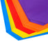 Aneco 24 Pack 11.5 by 11.5 Inches Bottom Birthday Party Bags Non-Woven Treat Bags Easter Egg Hunt Gift Bag Rainbow Colors with Handles, 6 Colors