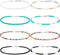 Hicarer Seed Bead Choker Necklace Tiny Beaded Choker Boho Colorful Choker Necklace Chain Jewelry for Women and Girls, Adjustable 12-16 Inches (Color Set 1, 8 Pieces)