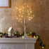 PEIDUO 24 2FT 24LT Lighted Birch Tree Battery Powered Timer Warm White LED Artificial Branch Tree for Home Party Festival Wedding Decor, 2FT Table Tree Lamp
