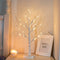 PEIDUO 24 2FT 24LT Lighted Birch Tree Battery Powered Timer Warm White LED Artificial Branch Tree for Home Party Festival Wedding Decor, 2FT Table Tree Lamp