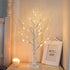 PEIDUO 24 2FT 24LT Lighted Birch Tree Battery Powered Timer Warm White LED Artificial Branch Tree for Home Party Festival Wedding Decor, 2FT Table Tree Lamp