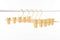 Cocomaya 13 Inch Heavy Duty Shiny Gold Metal Slack Hanger, Pants Hanger, Skirt Hanger with Adjustable Clips (Gold, 10)