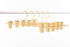 Cocomaya 13 Inch Heavy Duty Shiny Gold Metal Slack Hanger, Pants Hanger, Skirt Hanger with Adjustable Clips (Gold, 10)