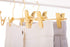 Cocomaya 13 Inch Heavy Duty Shiny Gold Metal Slack Hanger, Pants Hanger, Skirt Hanger with Adjustable Clips (Gold, 10)