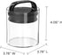 Prepara Evak Fresh Saver, Small-Short Airless Canister with Black handle, 0.5 Quart, Clear