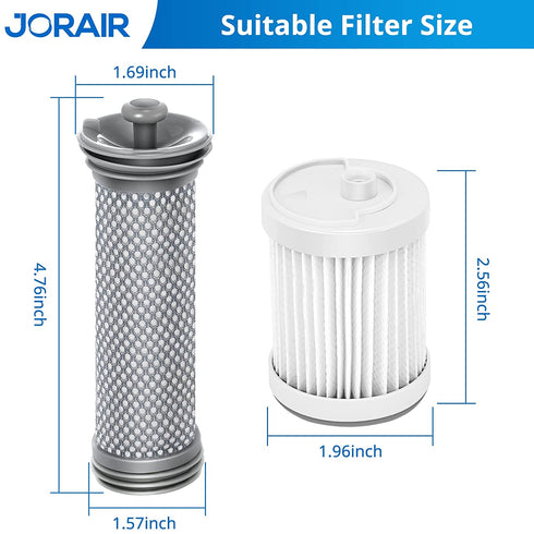 JORAIR Replacement Filter kit Compatible with Tineco A10/A11 Hero, A10/A11 Master Cordless Vacuums, 2 Pack Pre Filters & 2 HEPA Filter