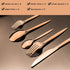 SANTUO 20 Piece Silverware Set for 4, Dinning Stainless Steel Flatware Set, 20pcs Lunch Tableware Cutlery Set, Dinner Mirror Polished Utensils, Include Knife Fork Spoon for Home (Rose Gold)