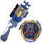 Konikiwa Battling Sparking String Launcher, Brave Valkyrie Top Burst Launcher Set, Left and Right Spin String Launcher Grip Compatible with All Bey Burst Series - Blue