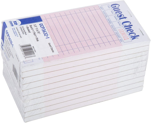Royal - GCP3632-1-IN Pink Guest Check Board, 1 Part Booked with 15 Lines, Package of 10 Books