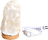 Amazon Basics Natural Himalayan Salt Lamp, Wood Base with Dimmer Switch - Crystal White, 5-7 Pounds
