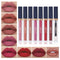 QiBest 7Pcs Matte Liquid Lipstick + 1Pcs Lip Plumper Makeup Set Kit, Long Lasting Waterproof Lip Gloss Set Pigmented Velvet Lip Makeup Gift Sets for Girls and Women(Passion Red)