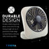Treva 5-Inch Portable Desktop Battery Powered Fan, 2 Cooling Speeds with Compact Folding & Tilt Design- 2 Pack (Grey)