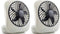Treva 5-Inch Portable Desktop Battery Powered Fan, 2 Cooling Speeds with Compact Folding & Tilt Design- 2 Pack (Grey)