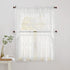No. 918 Alison Sheer Lace Kitchen Curtain Swag Pair, 58 in x 38, White