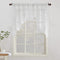 No. 918 Alison Sheer Lace Kitchen Curtain Swag Pair, 58 in x 38, White