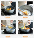 ICUUK Nonstick Saucepan 2.2-Quart Traditional Japanese Yukihira Saucepan With Wooden Handle And Silicone Mixing Spoon,Multipurpose Pot, Aluminum Alloy, Silver (7.9 inch)