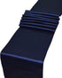 PARFAIR DESSIN Pack of 10 Satin Table Runners 12 x 108 inch for Wedding Banquet Reception Party Decoration, Bright Silk and Smooth Fabric Party Table Runner - Navy Blue