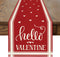 Artoid Mode Elegant French Stripe Hearts Love Hello Valentine's Day Table Runner, Seasonal Anniversary Wedding Holiday Kitchen Dining Table Decoration for Indoor Outdoor Home Party Decor 13 x 72 Inch