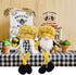 17 Inch Bumble Bee Chef Gnome Swedish Honey Bee Elf Doll Plush Table Bee Shelf Spring Gnome for Farmhouse Kitchen Decor (Bee-A)