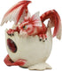 Ebros January Birthstone Dragon Egg Statue Red Gem Garnet Birthday Dragon Hatchling Figurine Fantasy Collector