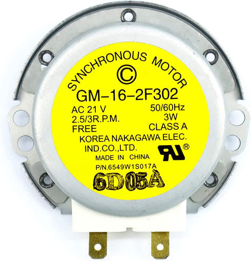 New OEM Production 6549W1S017A by OEM Mania Compatible Replacement Part for Microwave Turntable Motor, AC21V 50/60Hz 3.0W 2.5/3 RPM