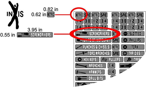 Tool Box Organizer Labels