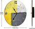 GeTJonesRiGhT Grey and Yellow Decorative Wall Clock, Street Modern Rock Abstract Square-Silent Wall Clock, Best Gift for Loved Ones, Friends, Couples -10 inches