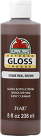 Apple Barrel Gloss Acrylic Paint (8 Ounce), 21058E Real Brown, 8 Fl Oz (Pack of 1)