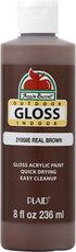 Apple Barrel Gloss Acrylic Paint (8 Ounce), 21058E Real Brown, 8 Fl Oz (Pack of 1)