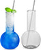 Creative Tube Cocktail Glass Set of 2 -14oz Distilling Flask Clear Glass for Cocktail Martini Tequila Margarita for Party, Home Bar or Gift