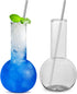 Creative Tube Cocktail Glass Set of 2 -14oz Distilling Flask Clear Glass for Cocktail Martini Tequila Margarita for Party, Home Bar or Gift